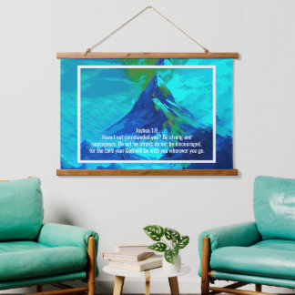 Benutzerdefinierte Bibelverse Zitate und personali Wandteppich Mit Holzrahmen