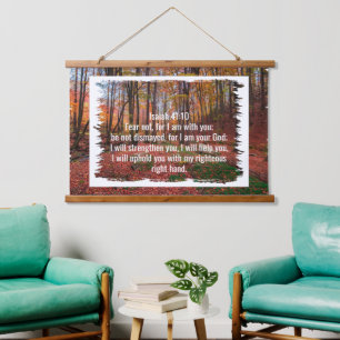 Benutzerdefinierte Bibelverse Zitate und personali Wandteppich Mit Holzrahmen