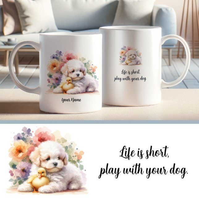 Benutzerdefinierte Bichon-Frise-Tasse mit inspirie Kaffeetasse (Von Creator hochgeladen)