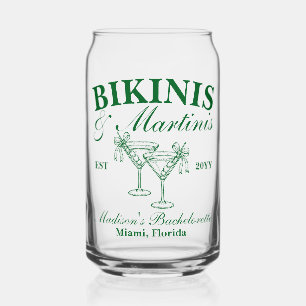 Benutzerdefinierte Bikinis und Martinis Junggesell Dosenglas