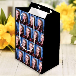 Benutzerdefinierte BildCollage Personalisiert Mittlere Geschenktüte