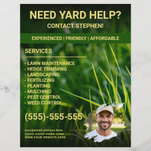 Benutzerdefinierte Bildvorlage für den Lawn Care L Flyer