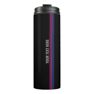 Benutzerdefinierte Bisexuellen-Flagge Farb-Streife Thermosbecher