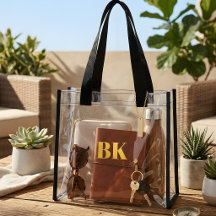 Benutzerdefinierte "BK"-Monogramm-Klare Stadion-Ta