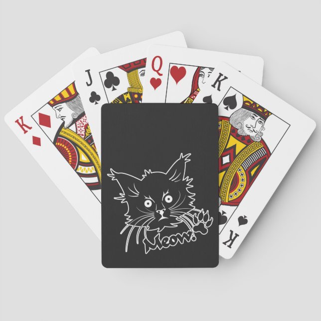 Benutzerdefinierte Black Cat-Spielkarten Spielkarten (Rückseite)