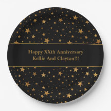 Benutzerdefinierte Black/Gold Stars mit Nachrichte