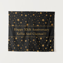 Benutzerdefinierte Black/Gold Stars mit Nachrichte