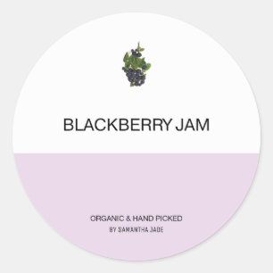 Benutzerdefinierte BlackBerry-Jam & Preserve-Jar-L Runder Aufkleber