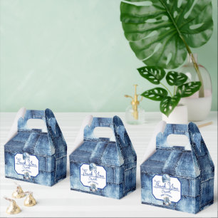 Benutzerdefinierte blaue Jeans Baby - Denim-Themen Geschenkschachtel