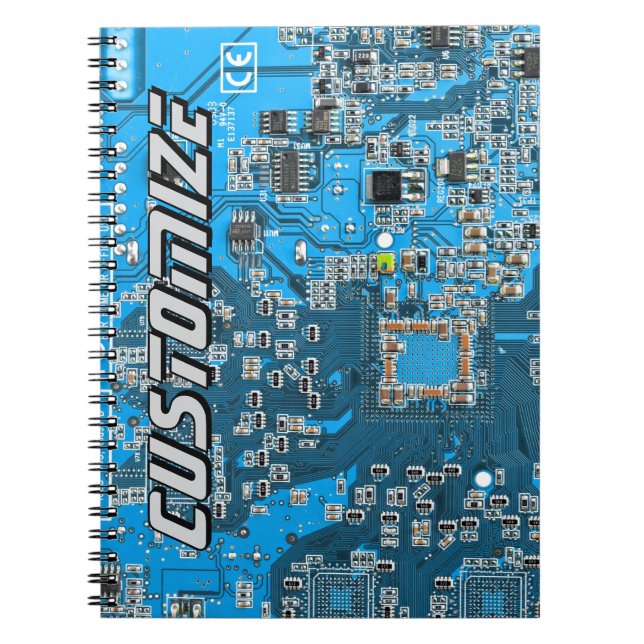 Benutzerdefinierte blaue Leiterplatte für IT-Exper Notizblock (Vorderseite)
