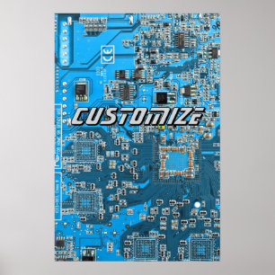 Benutzerdefinierte blaue Leiterplatte für IT-Exper Poster