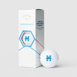 benutzerdefinierte blaue Monografie (Kennzeichnung Golfball