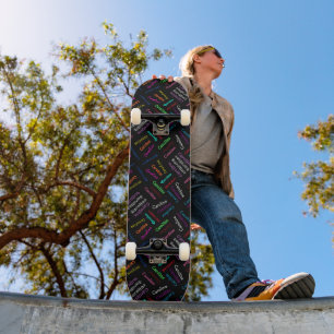 Benutzerdefinierte Blaue Rosa Grüne Orange Lila Na Skateboard
