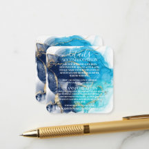Benutzerdefinierte Blue Gold Alcohol Ink Details
