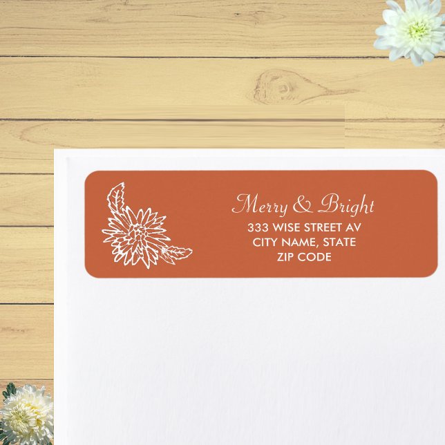 Benutzerdefinierte Blume im Terracotta-Farbhinterg (Von Creator hochgeladen)