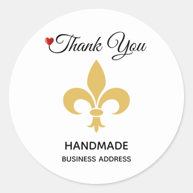 Benutzerdefinierte Blume und handgefertigter Text  Runder Aufkleber (Vorderseite)