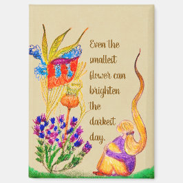 Benutzerdefinierte Blume und Mädchen Magnet