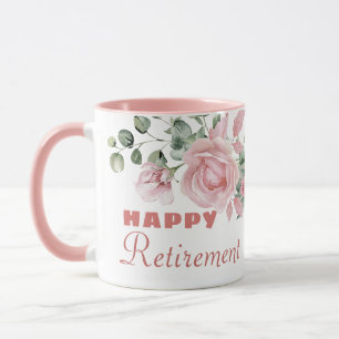 Benutzerdefinierte Blumen Glücklicher Ruhestand Tasse