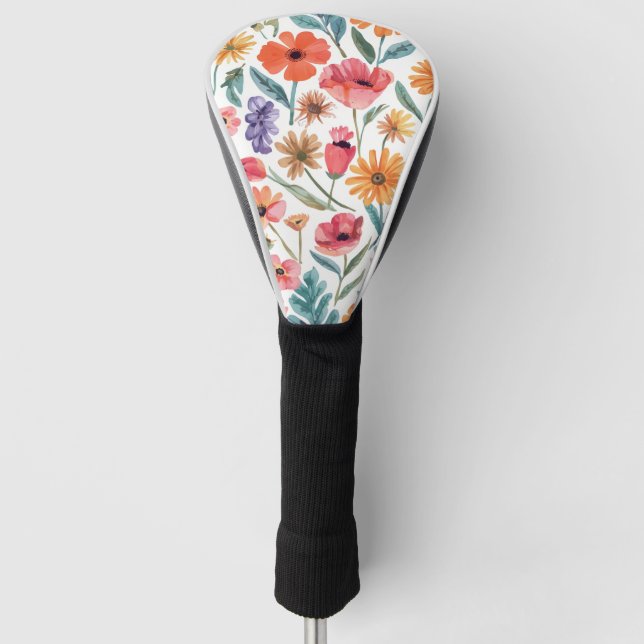 Benutzerdefinierte Blumen-Golf-Schlagkopfabdeckung Golf Headcover (Vorderseite)