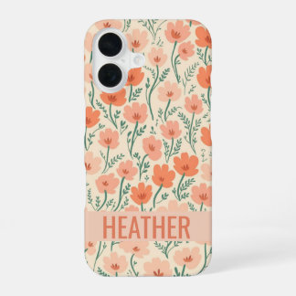 Benutzerdefinierte Blumen-Handyhülle | Süße person iPhone 16 Hülle