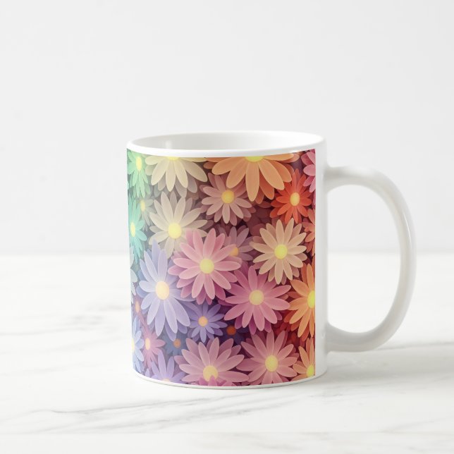 Benutzerdefinierte Blumen-Kaffeetasse Kaffeetasse (Rechts)