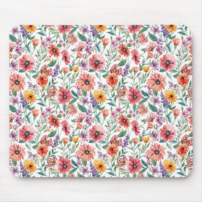 Benutzerdefinierte Blumen-Mauspad mit Muster Mousepad (Vorne)