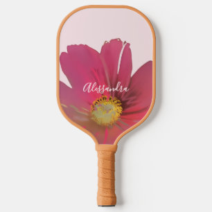 Benutzerdefinierte Blumen Pastell Rosa Rote Wasser Pickleball Schläger