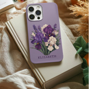 Benutzerdefinierte Blumen-Tasche Violett Bouquet P Case-Mate iPhone 14 Pro Hülle