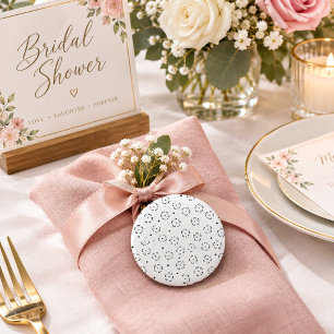 Benutzerdefinierte Blumenhochzeitsknöpfe Brautpa Button