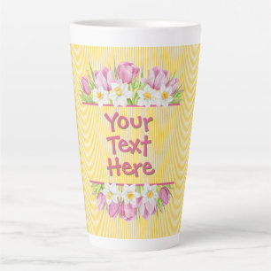 Benutzerdefinierte Blumige Tulpe und Narzisse Milchtasse