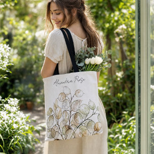 Benutzerdefinierte Boho Lunaria Wasserfarbe Botani