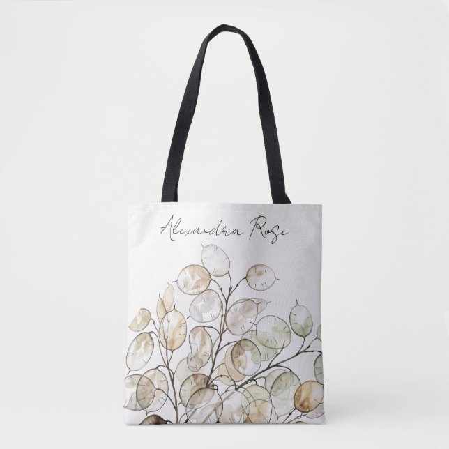 Benutzerdefinierte Boho Lunaria Wasserfarbe Botani (Vorderseite)