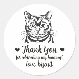 Benutzerdefinierte Bombay-Katzen-Hochzeitsgeschenk Runder Aufkleber