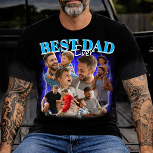 Benutzerdefinierte Bootleg 90er Beste Dad Ever Fot T-Shirt