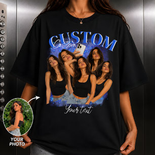 Benutzerdefinierte Bootleg-Rap-Gesicht Geburtstags T-Shirt
