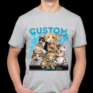 Benutzerdefinierte Bootleg Vintage-Katze T-Shirt