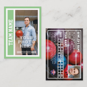 Benutzerdefinierte Bowling-Handelskarte (Sage) Telefonnummerkarte