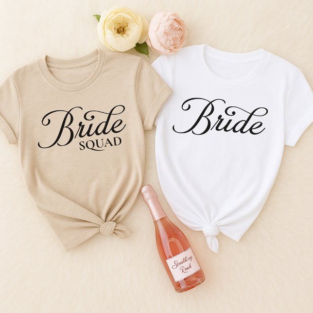 Benutzerdefinierte Brautparty-Shirts | Bridesmaid  T-Shirt (bride team shirt, bride team sweatshirt, personalized bride shirt, custom bride squad shirt,)