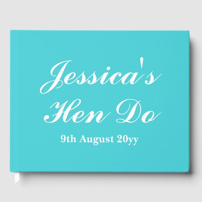 Benutzerdefinierte Briefe an das Bride Hen Do Trip Gästebuch (Vorderseite)