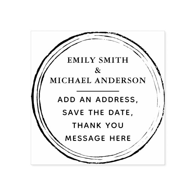 Benutzerdefinierte BRIEFMARKE Rustikaler Grunge Vi Gummistempel (Prägung)