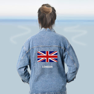 Benutzerdefinierte britische Flagge Denim Jacke