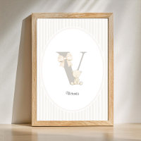 Benutzerdefinierte Buchstabe V Kinderzimmer-Wandku