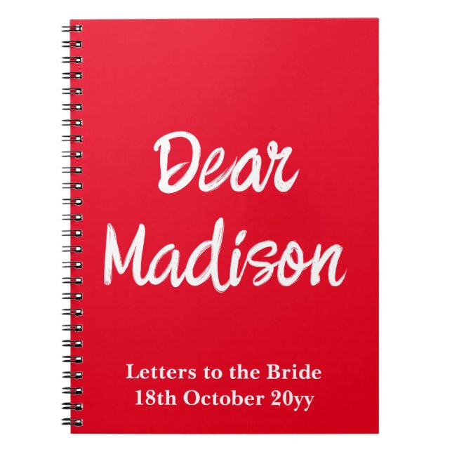 Benutzerdefinierte Buchstaben an das Bride Hen Do- Notizblock (Vorderseite)
