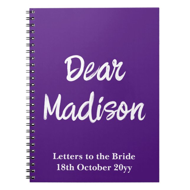 Benutzerdefinierte Buchstaben an das Bride Hen Do- Notizblock (Vorderseite)