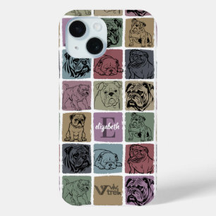 Benutzerdefinierte Bulldogge Florale Kunst Boho Ha Case-Mate iPhone Hülle