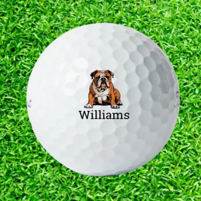  Benutzerdefinierte Bulldogge  Golfball (Show your love for bulldogs on the green with custom bulldog golf balls. Personalize your game and s)