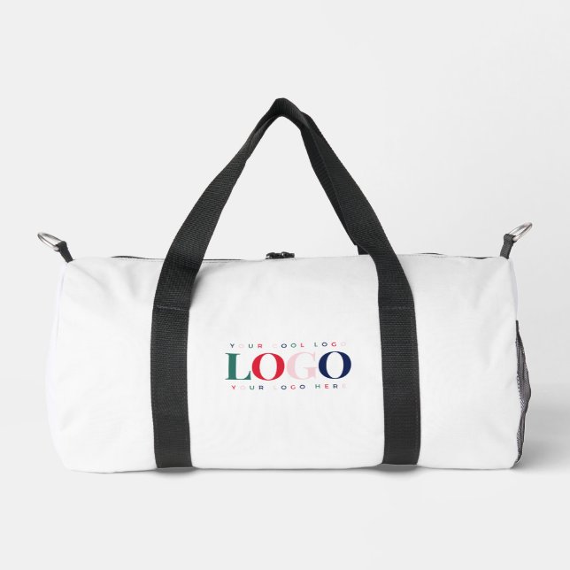 Benutzerdefinierte Business Company Rectangle Logo Duffle Bag (Vorderseite)