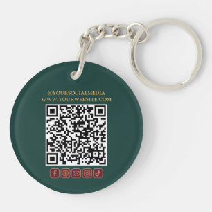 Benutzerdefinierte Business-QR-Code-Logo-Branding Schlüsselanhänger