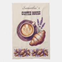 Benutzerdefinierte Cafe Merch Vintage Croissant Mi