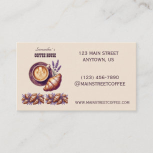 Benutzerdefinierte Cafe Merch Vintage Croissant Mi Visitenkarte